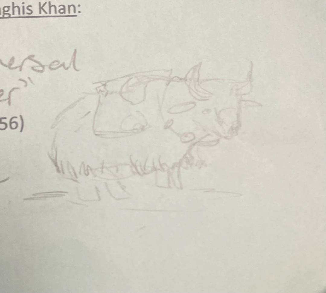 yak I drew instead of paying attention in class - Unvale